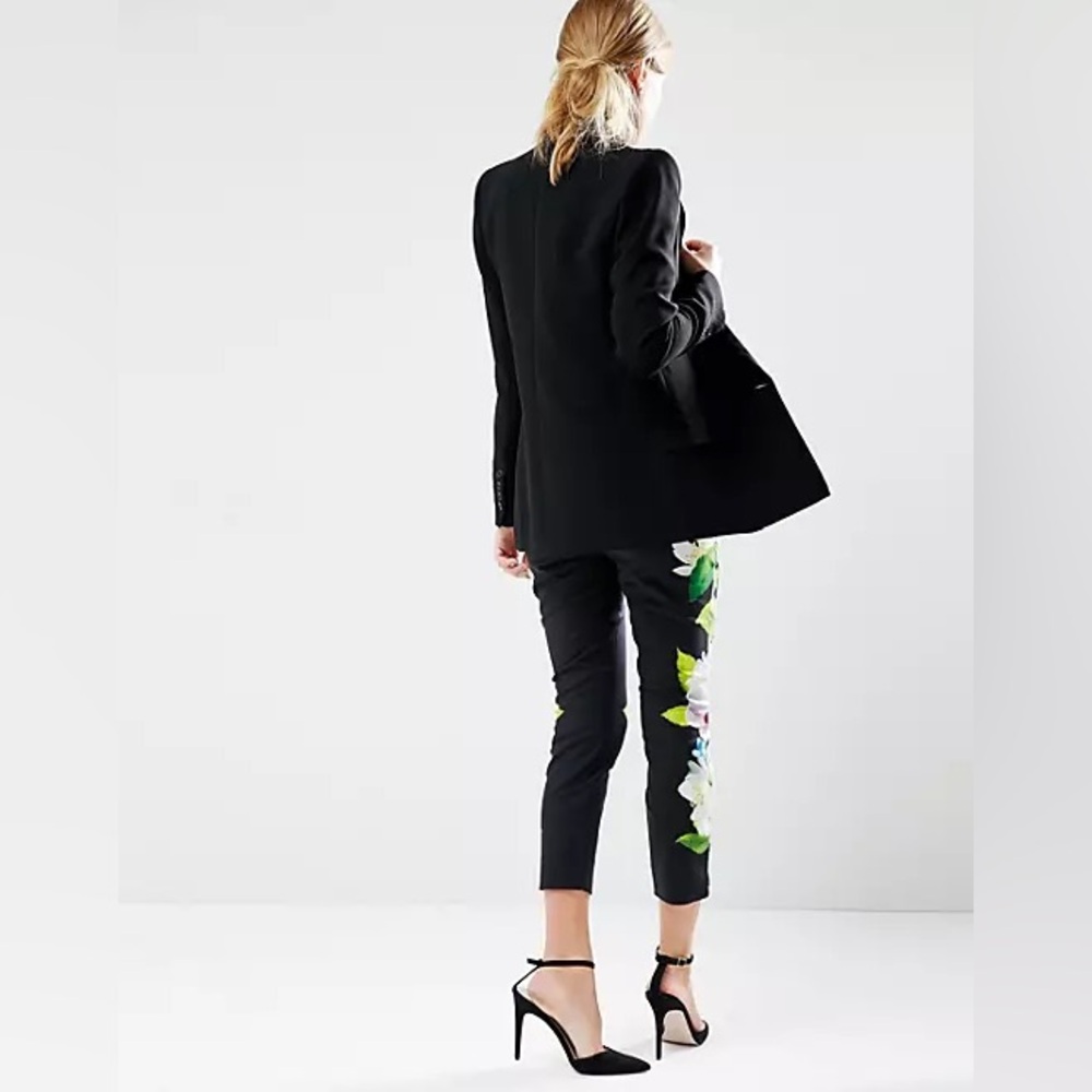 Ted Baker Galla Trousers in Mirrored Forget Me Not Print Sz:2/US6 - Picture 3 of 12